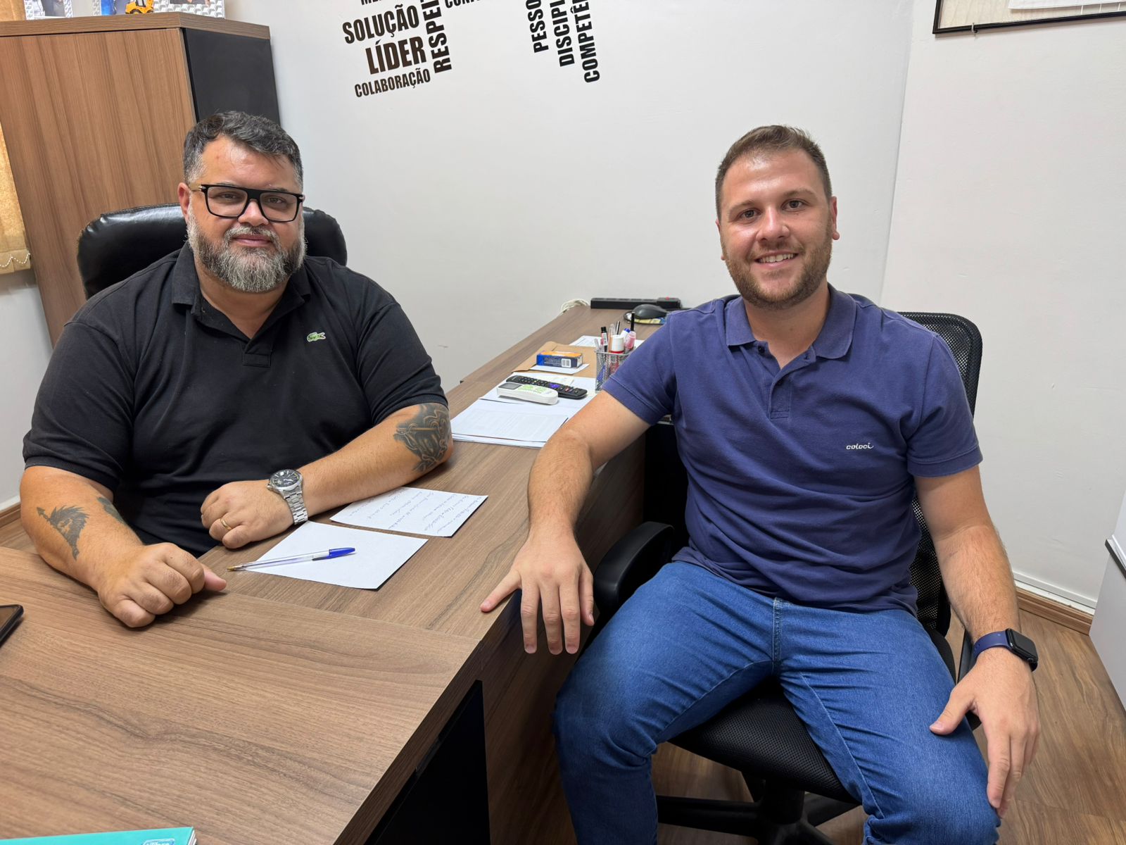 Vereador Thiago Braggion realiza reunião com secretário de Infraestrutura e Logística, Ricardo Bagnato