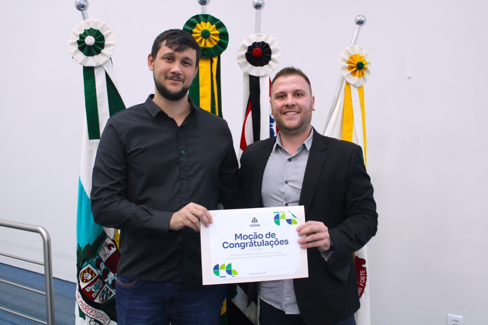 Presidente da Câmara, Thiago Braggion, apresenta Moção de Congratulações à Capivariana Alimentos