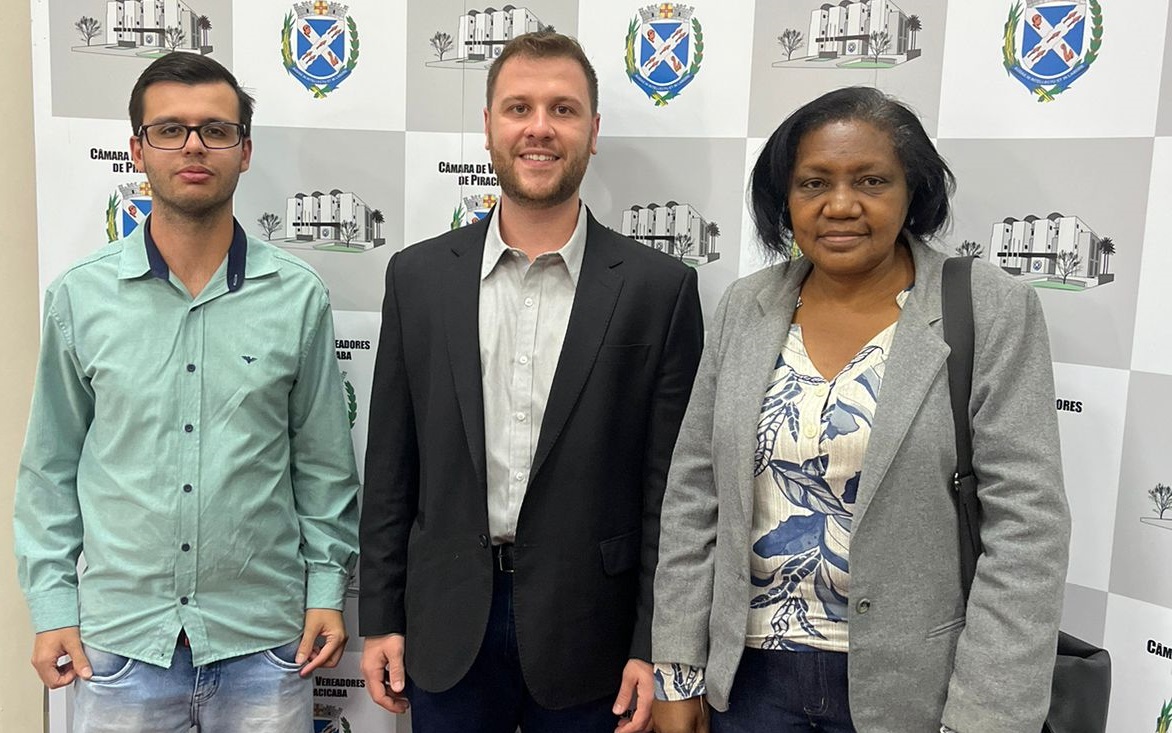 Presidente Thiago Braggion e vereadores Inês Félix e Ruan Henrique participam de reunião da Frente Parlamentar em Piracicaba