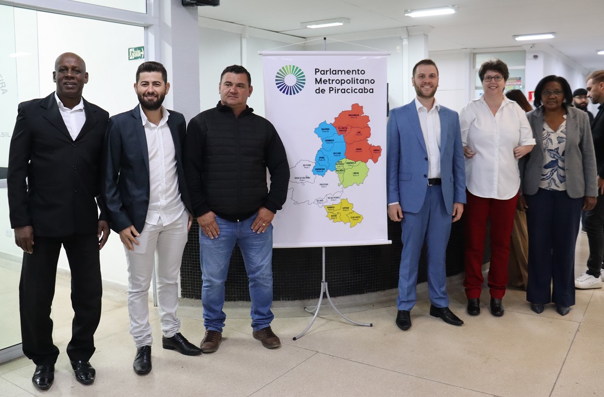 Presidente Thiago e vereadores de Capivari tomam posse no Parlamento Metropolitano de Piracicaba