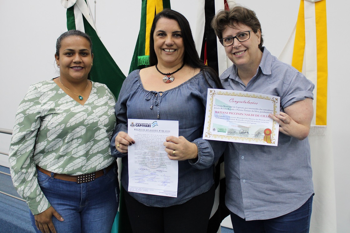 Vereadoras Paloma Tatiane e Sele Rosada apresentam Moção de Aplausos em alusão ao Dia Nacional de Luta das Pessoas com Deficiência
