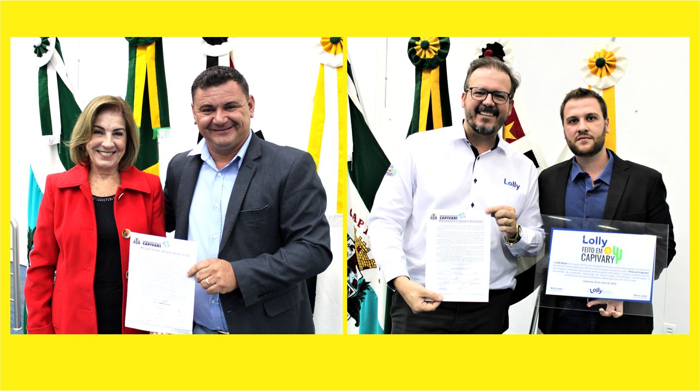 Psicóloga Marli Guimarães de Oliveira e empresa Lolly Brasil recebem Moções de Aplausos na Câmara Municipal de Capivari