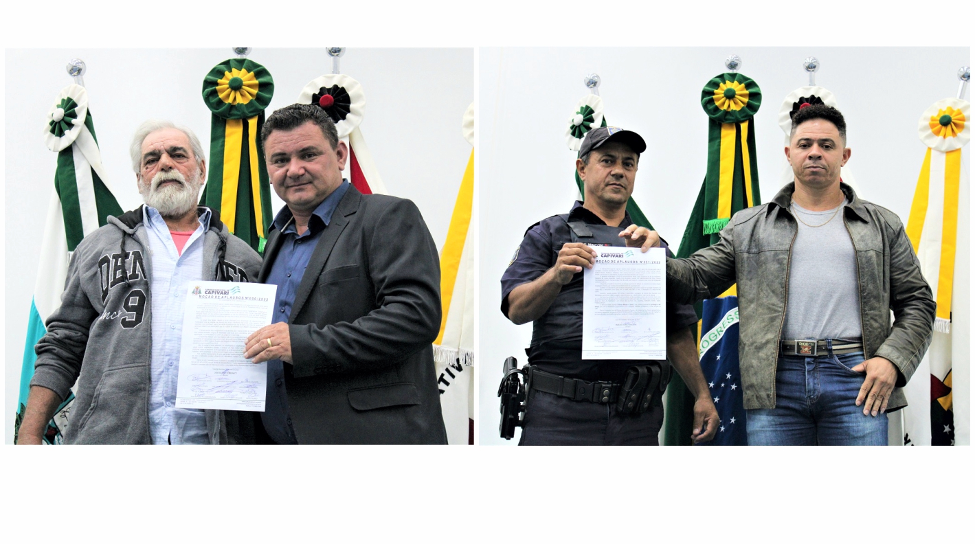 Câmara Municipal de Capivari presta homenagens para trabalhador rural e guardas civis municipais