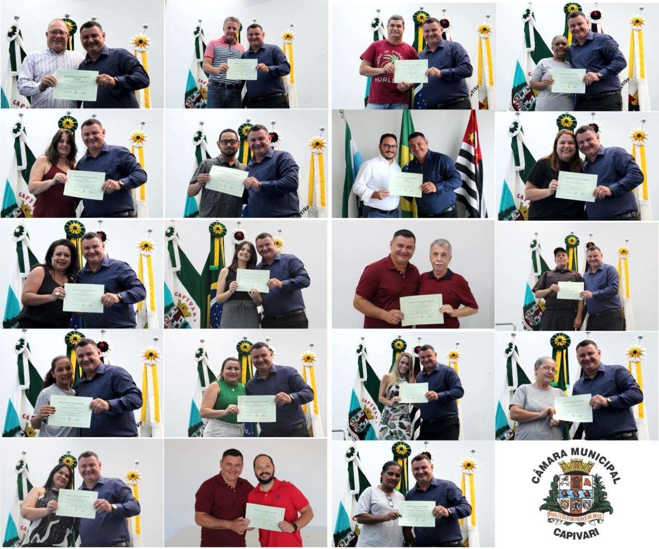 Dia do Trabalho: Presidente Du Tambú homenageia servidores e colaboradores da Câmara de Capivari