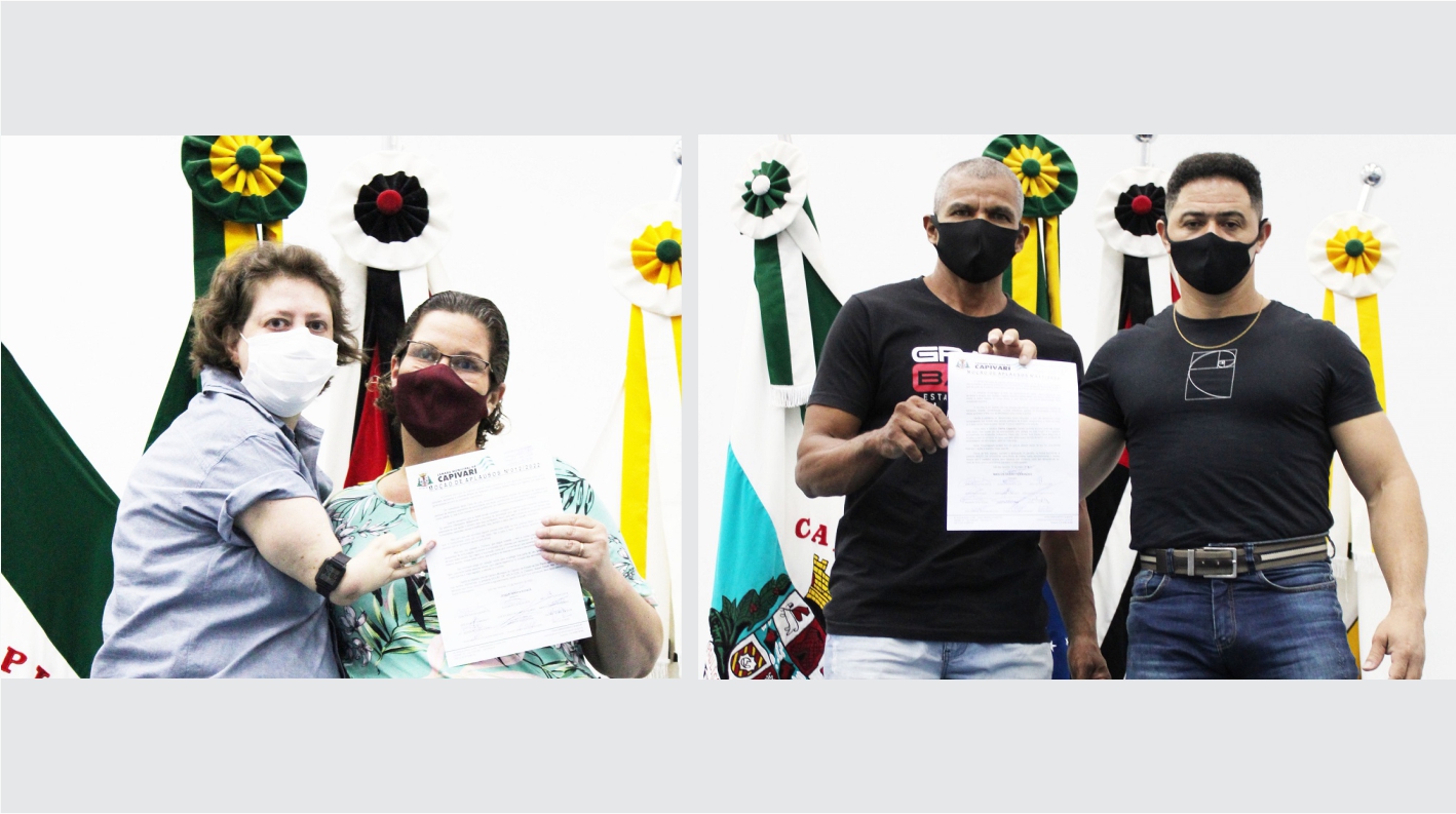 Câmara de Vereadores de Capivari homenageia a voluntária Cristiane Assad Felipe dos Santos e o atleta Laudelino Pereira de Jesus