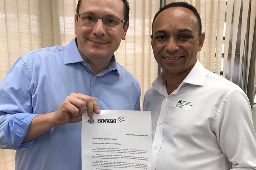 Vereador Nelson Soares conquista R$ 100 mil para infraestrutura junto ao deputado estadual Rafa Zimbaldi
